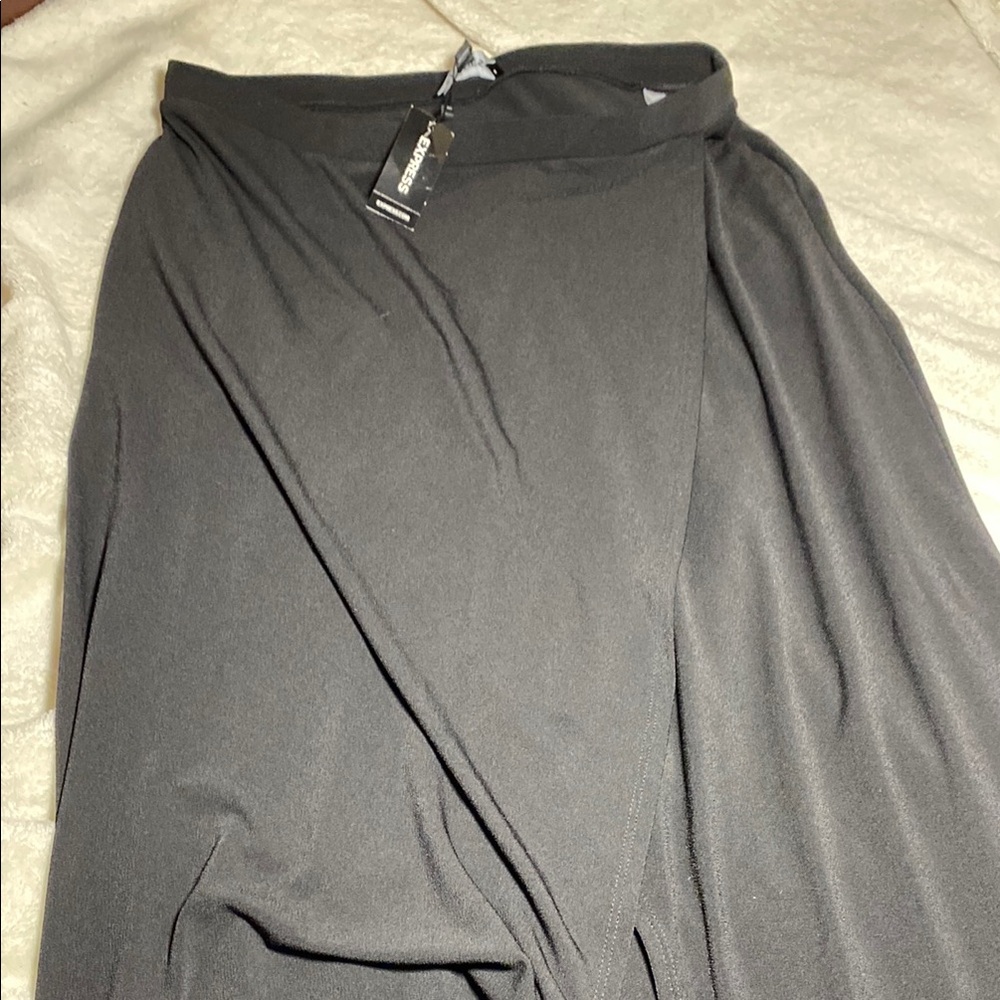 NWT express black maxi wrap skirt